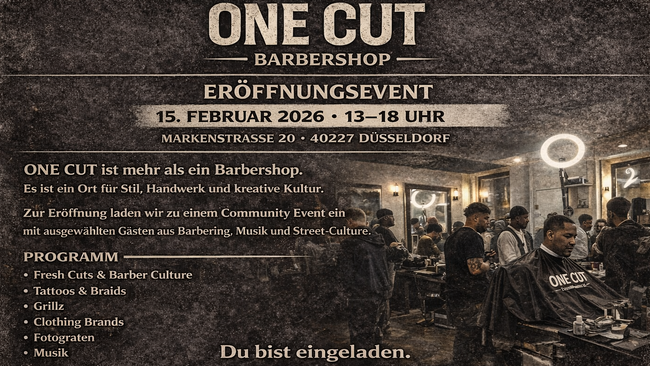 One Cut Barbershop - Eröffnungsparty