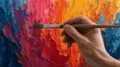 Kreativworkshop: Kreativität und abstrakte Kunst aus Struktur, Farbe & Collage