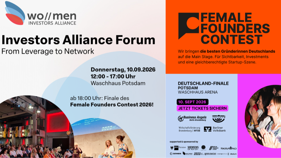 Titelbild der Veranstaltung Female Founders Contest 2026 Finale & BAND Investors Alliance Forum