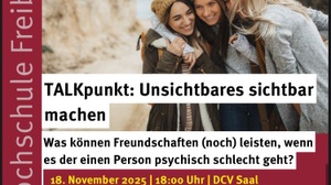 Talkpunkt zum Thema: Freundschaft und psychische Gesundheit