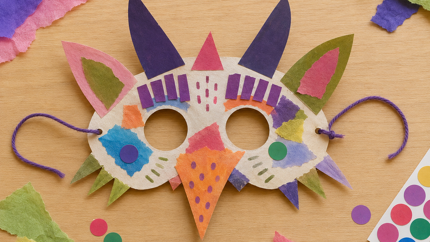 Maskenwesen aus Papier