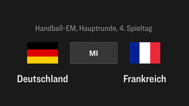Handball-EM, Deutschland - Frankreich // Live (indoor)