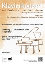 Klavierkonzert mit Professor Henri Sigfridsson