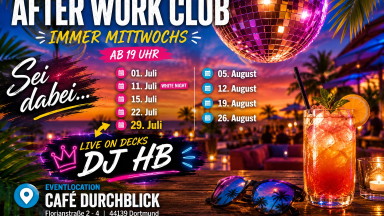 AfterWorkClub mit House, Pop und Rock!