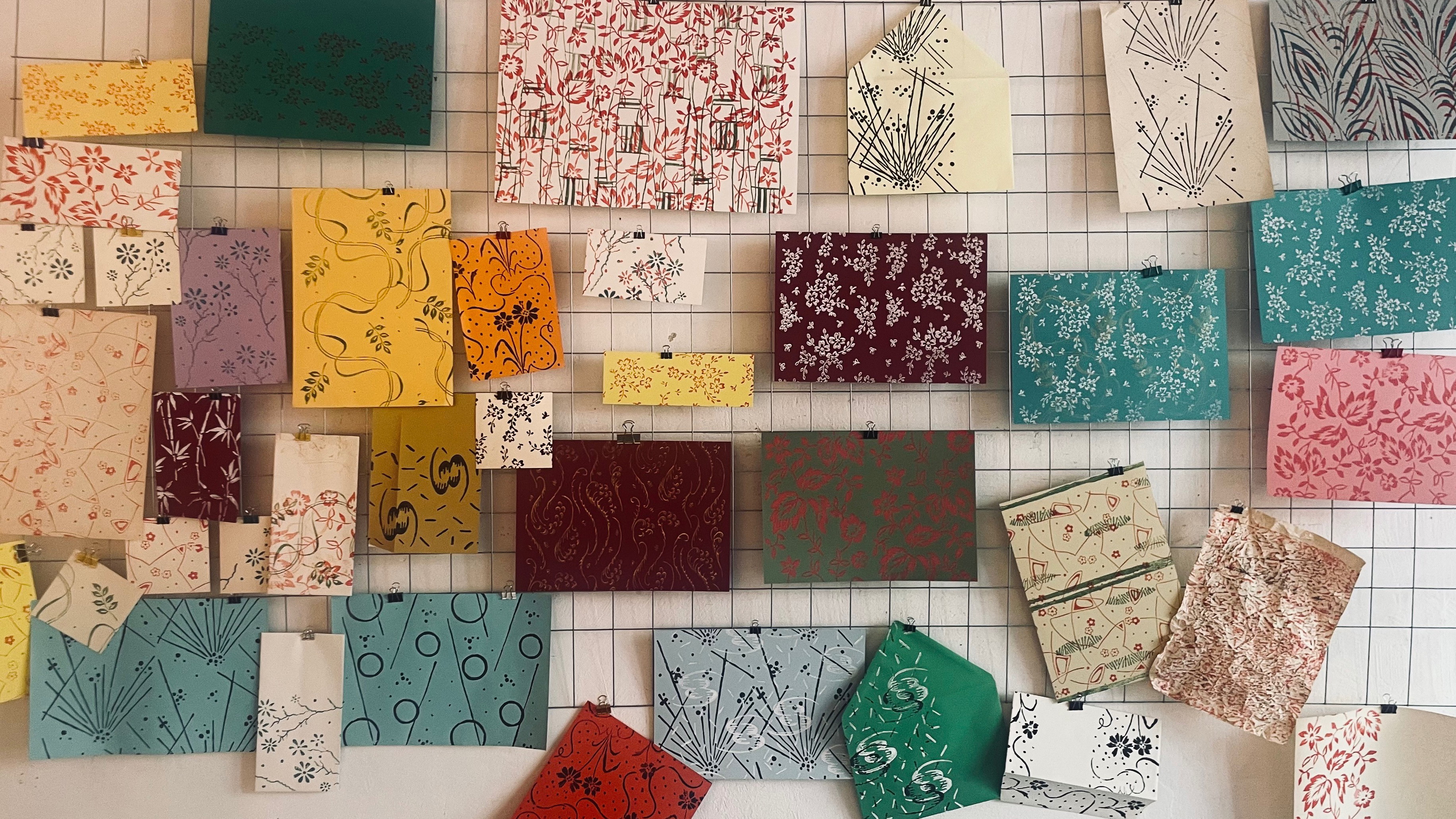 Druck-Workshop mit Vintage Musterwalzen