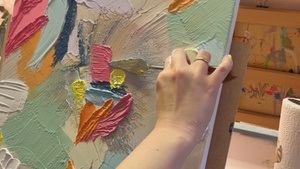 Textur-Malerei Workshop in Hamburg: Abstrakt gestalten.  Kreative Workshop für Gruppen& Einzelne