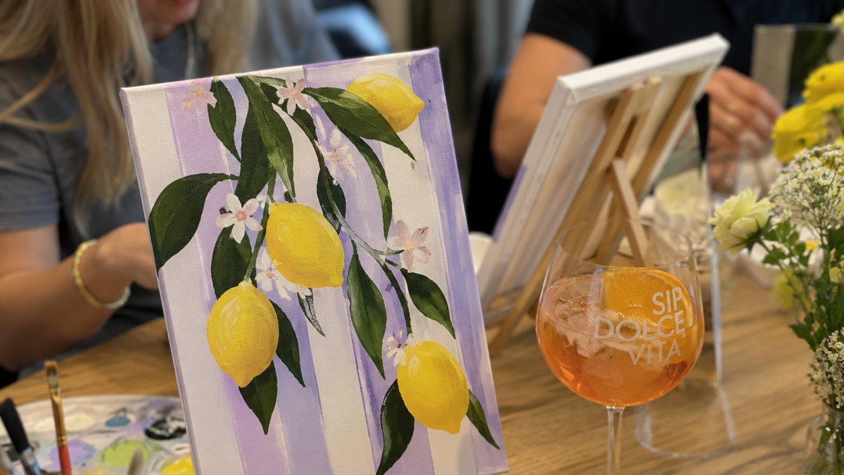 🍋 Afterwork SIP Dolce Vita – Alkoholfreier Spritz & Paint