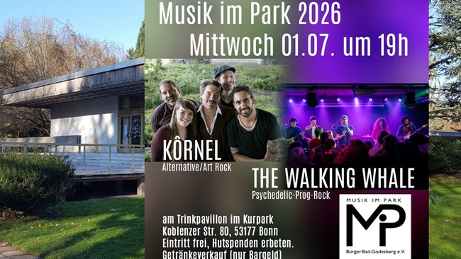 Musik im Park - Doppelkonzert: Kôrnel und The Walking Whale