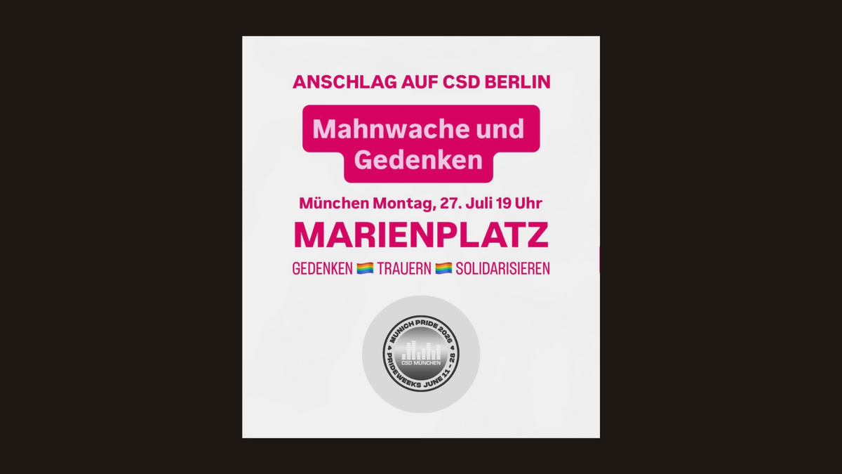 Titelbild der Veranstaltung Mahnwache und Gedenken: Anschlag auf CSD in Berlin