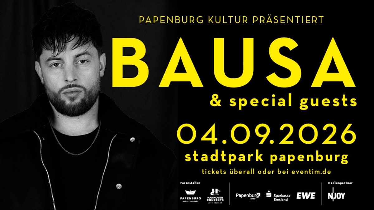 Bausa mit Yung Saint Paul und KATI K  – Stadtpark Open Air 2026 in Papenburg