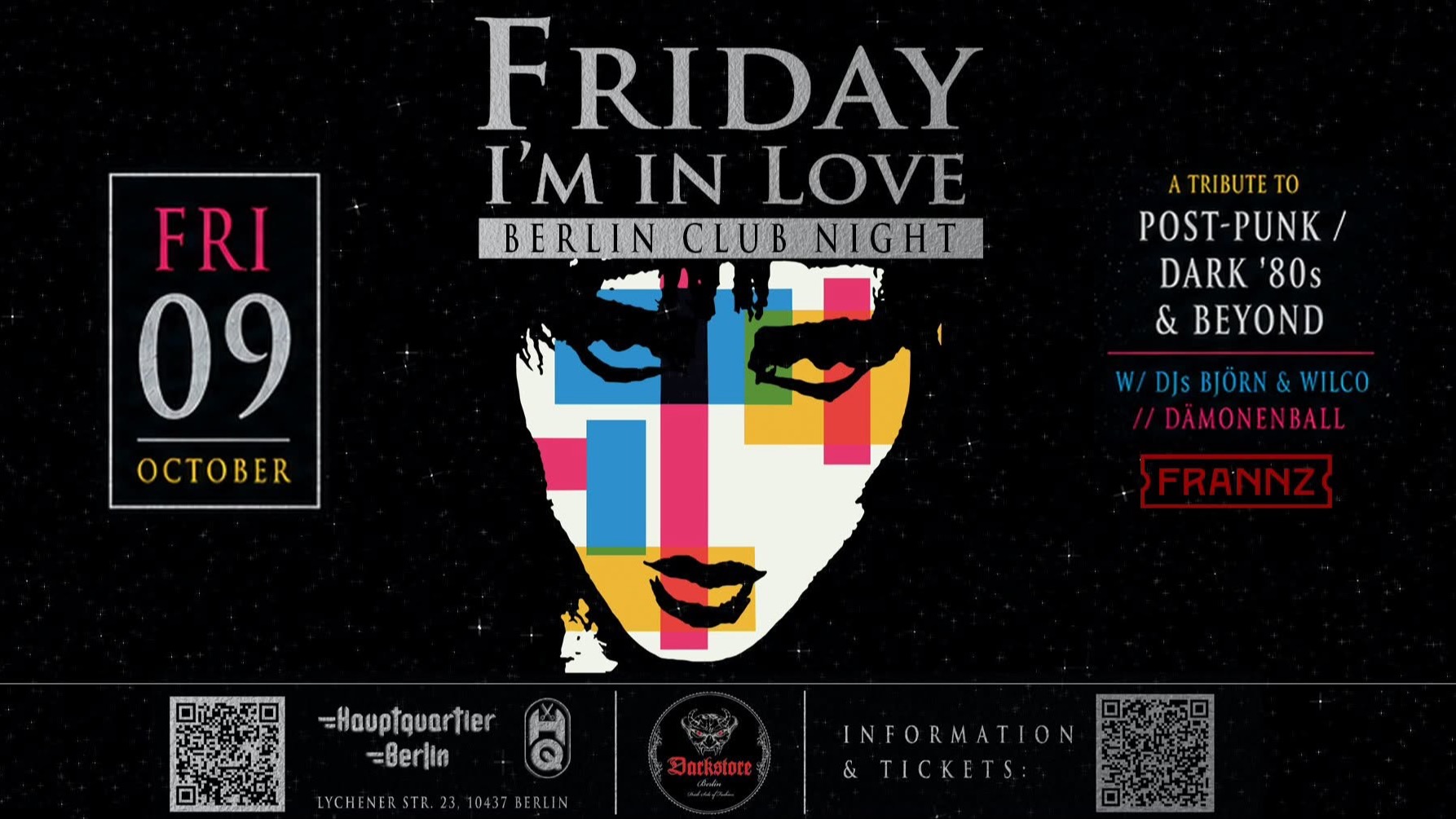 Friday I’m In Love | A Tribute to Post-Punk, Dark ’80s, Siouxsie Sioux & Beyond
