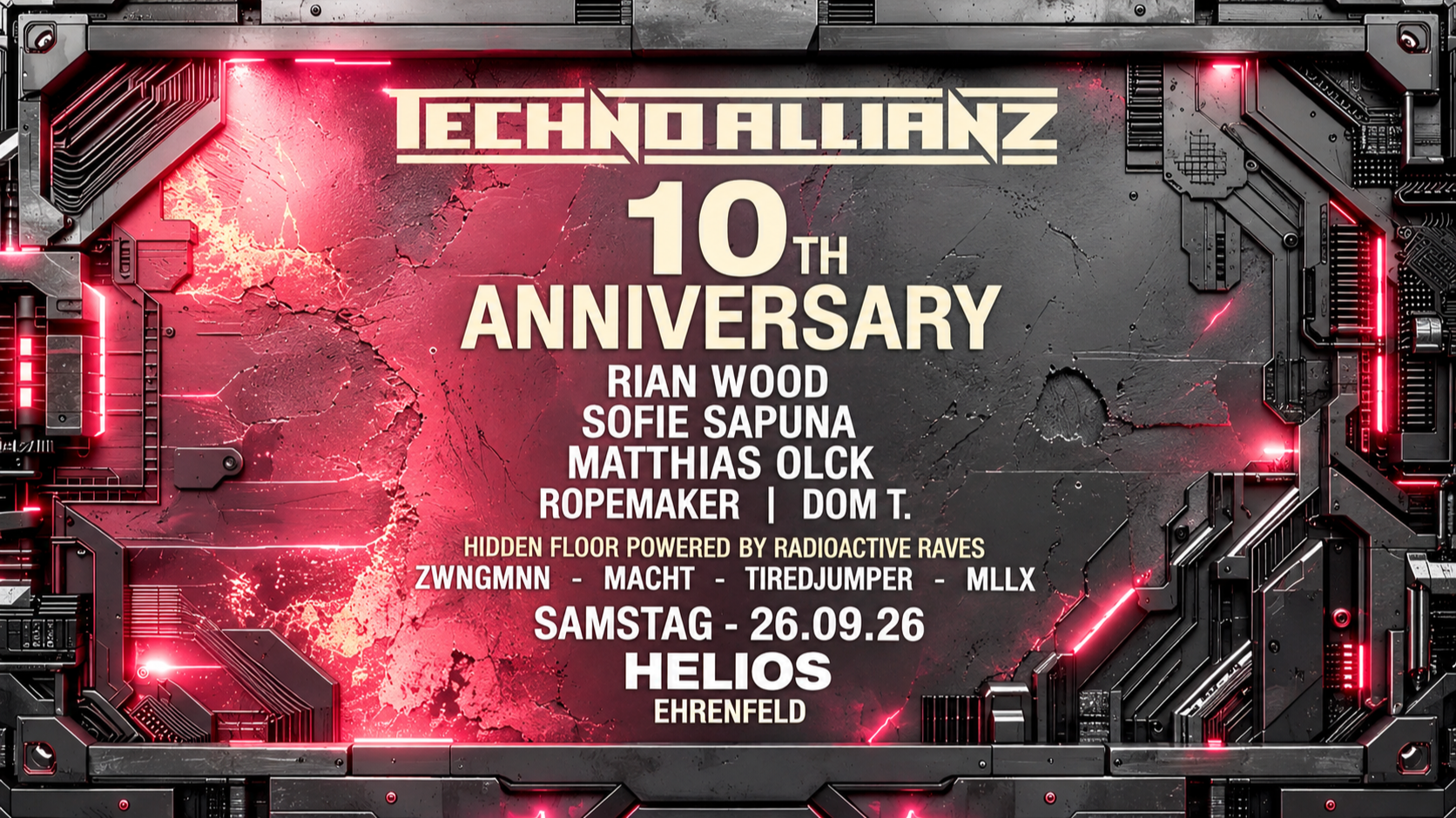 10 Jahre Techno Allianz w/ Sofie Sapuna, Rian Wood & Matthias Olck