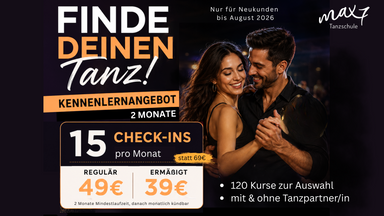 Tanzen für Anfänger ohne Vorkenntnisse (Singles & Paare)