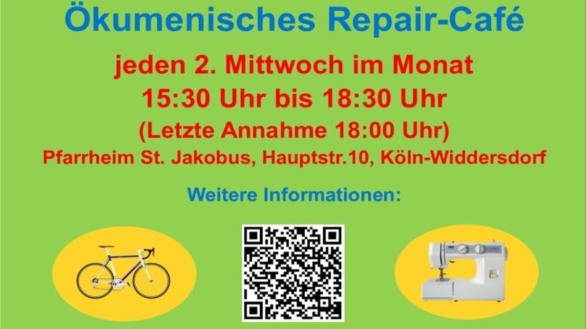 Repaircafe im Pfarrheim St. Jakobus - Widdersdorf