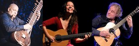 Cecilia Zabala, Krishn Kypke und Gastgeber Falk Zenker