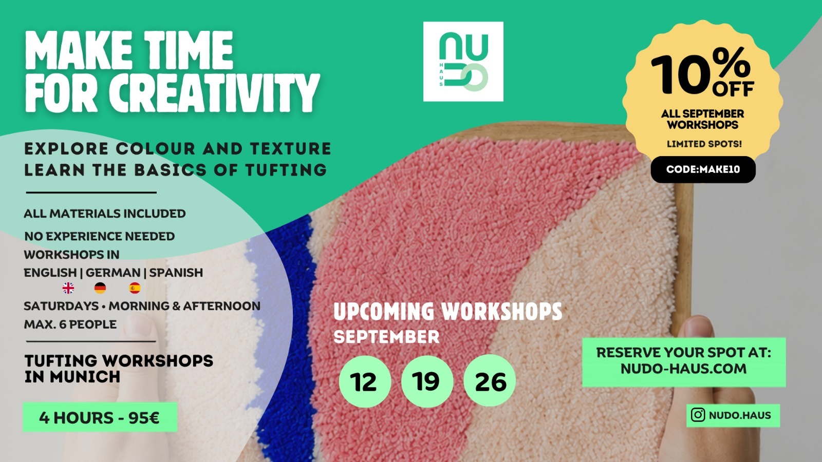 Create Your Own Yarn Art – Tufting Workshop