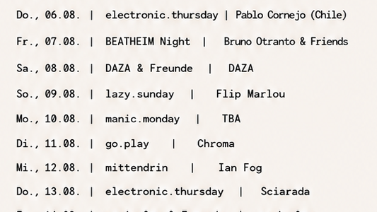 electronic.thursday mit Pablo Cornejo (Chile)