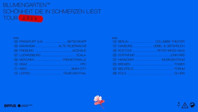 Blumengarten • "Schönheit die in Schmerzen liegt" Tour 2024