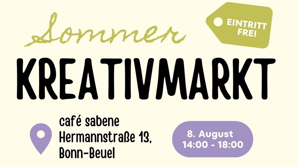 Sommer Kreativmarkt im café sabene mit DIY Ecke