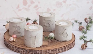 Adventskranz aus Beton