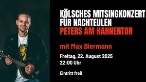 MitSingKunzät vür Naaksüüle, kostenloses Mitsingkonzert mit Max Biermann