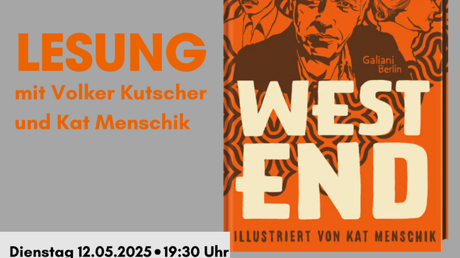 Der buchladen in der Scheune: "Westend": Lesung mit Volker Kutscher und Kat Menschik
