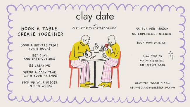 Clay Date- book a table and make a mug!