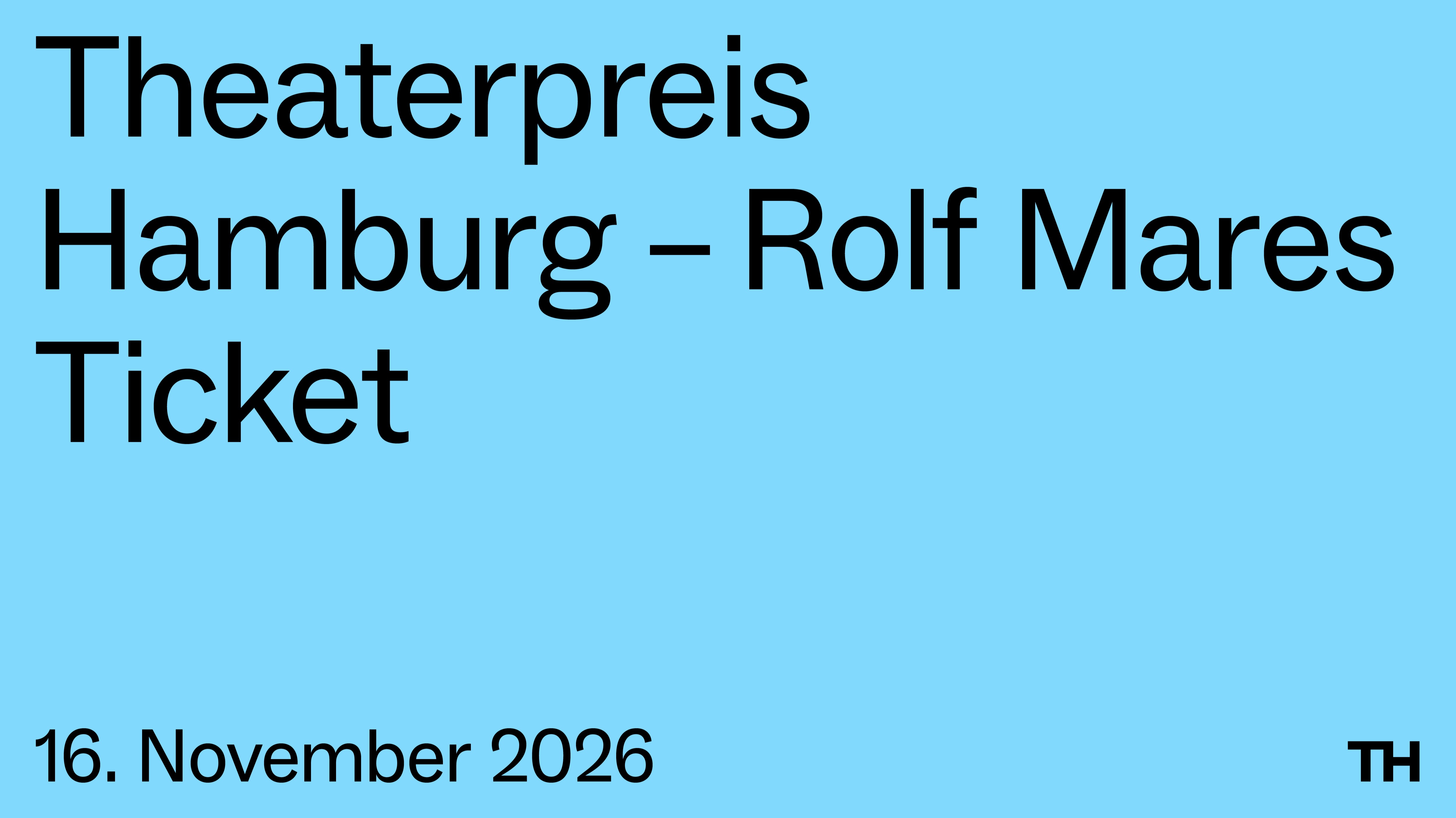 Theaterpreis Hamburg - Rolf Mares