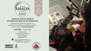 WORKSHOP: Tatreez ist mehr als Stickerei – Mit Nadel und Faden für den Widerstand