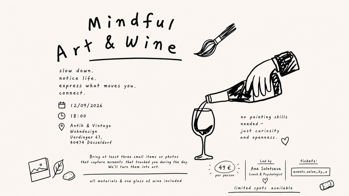 Titelbild der Veranstaltung Mindful Art & Wine