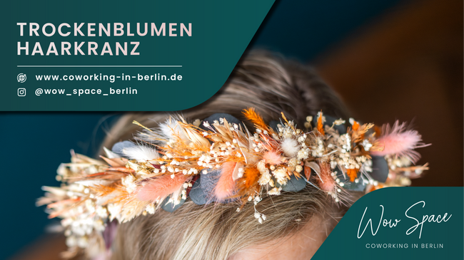 Trockenblumen‑Haarkranz Workshop in Berlin
