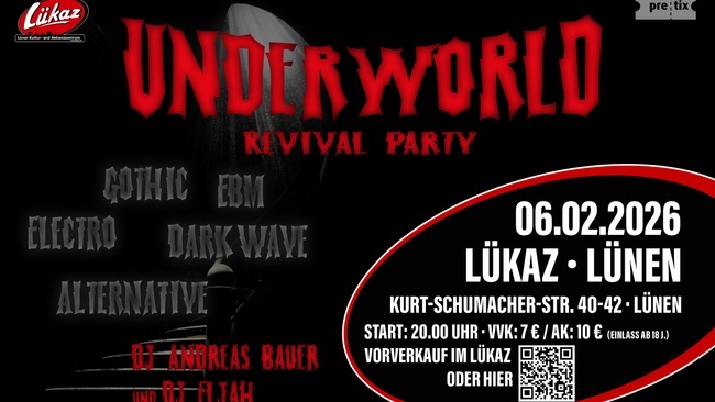 UNDERWORLD Gothic-Party Revival im Lükaz