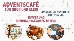 Adventscafé mit Weihnachtskarten basteln