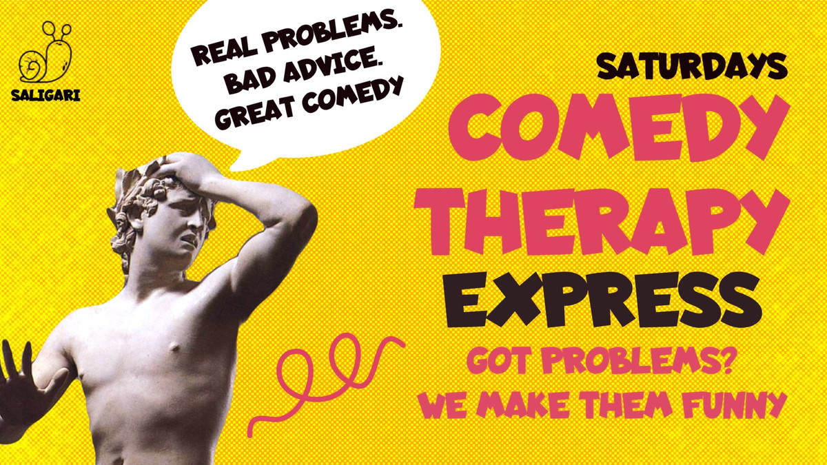 Titelbild der Veranstaltung Comedy Therapy Friedrichshain — Problems Solved by Comedians
