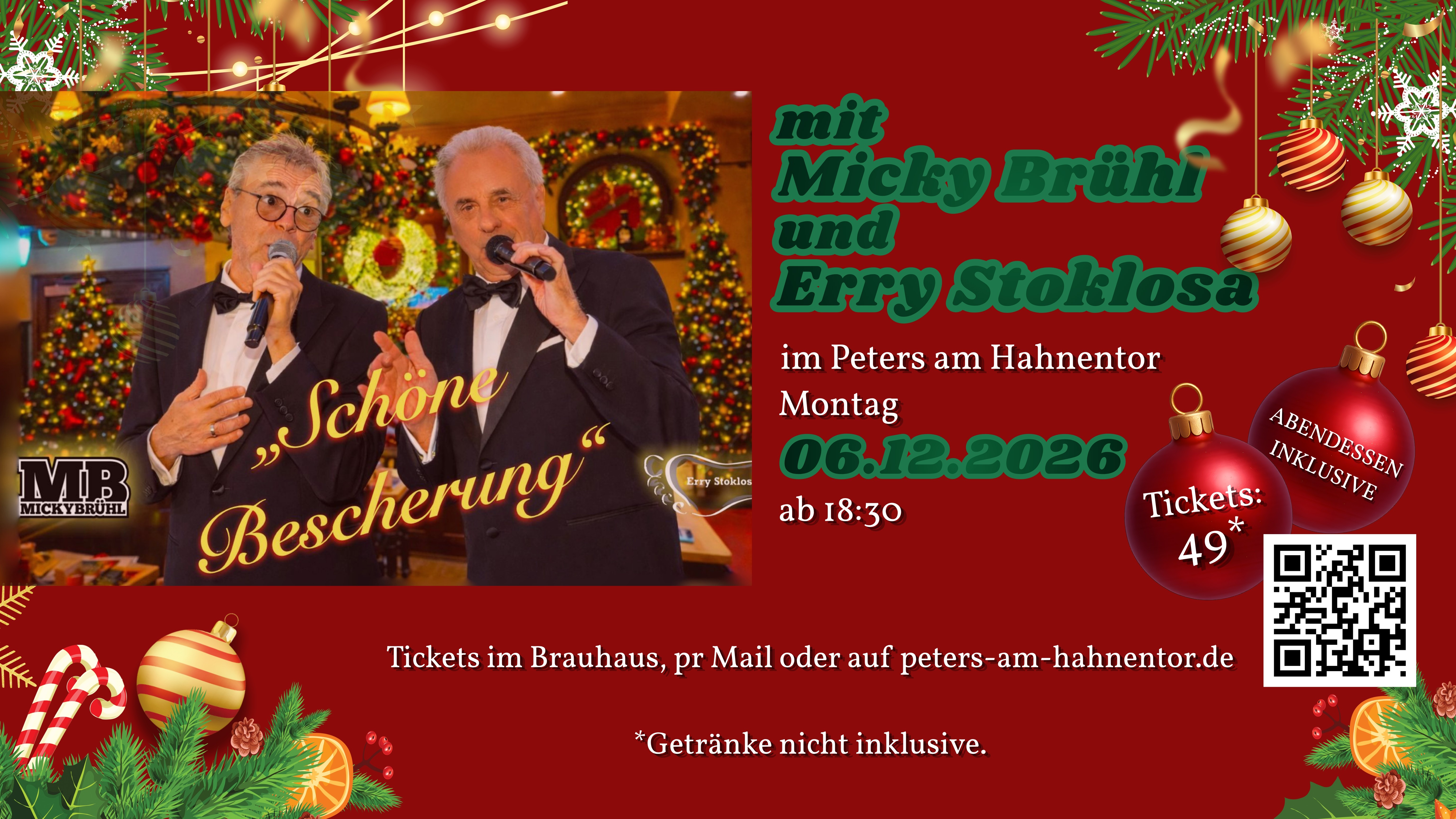 "Schöne Bescherung" 3. Weihnachtskonzert mit Micky Brühl und Erry Stoklosa