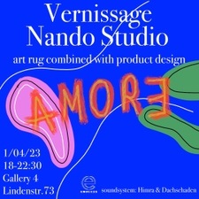 Nando Studio. art rug combined with product design