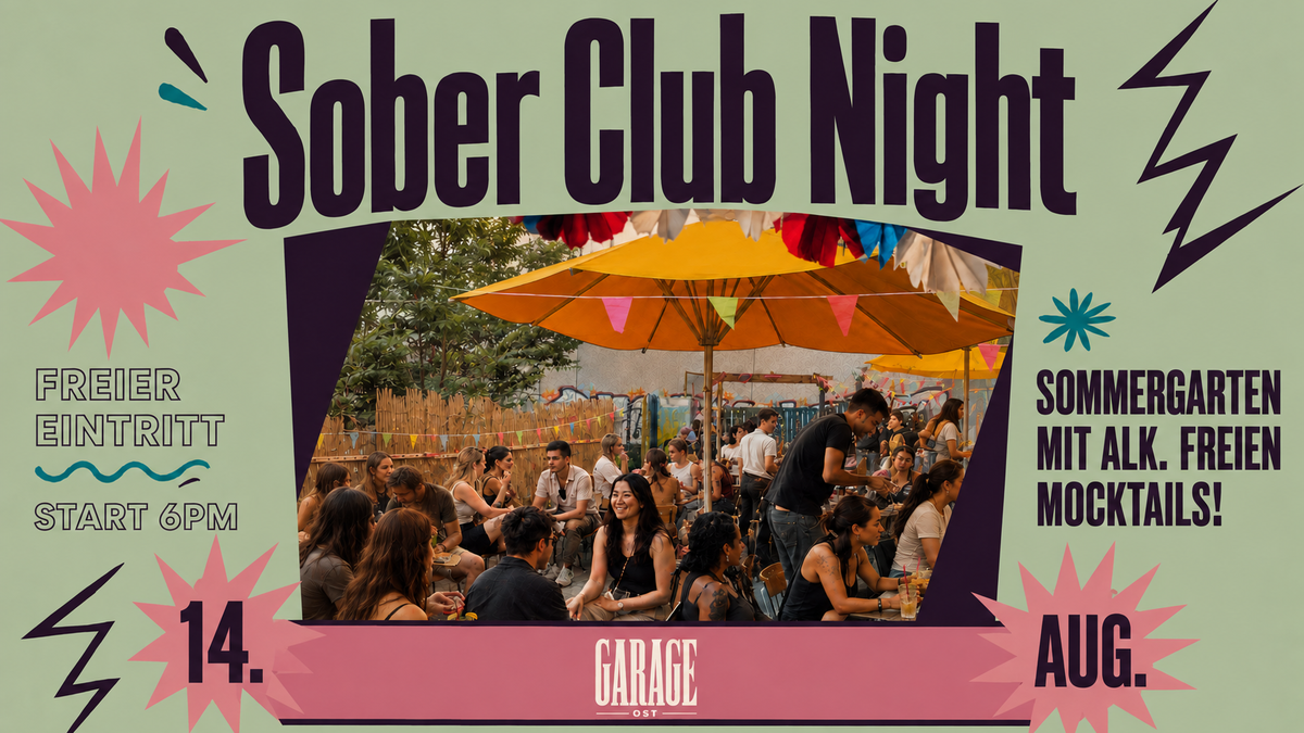 Titelbild der Veranstaltung Sober Club Night