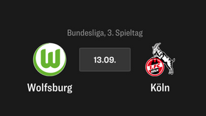 1. BL, 3. Spieltag // Wolfsburg - 1. FC Köln