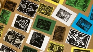 Offener Nachbarschaftstreff // Postkarten selber machen mit Drucktechnik