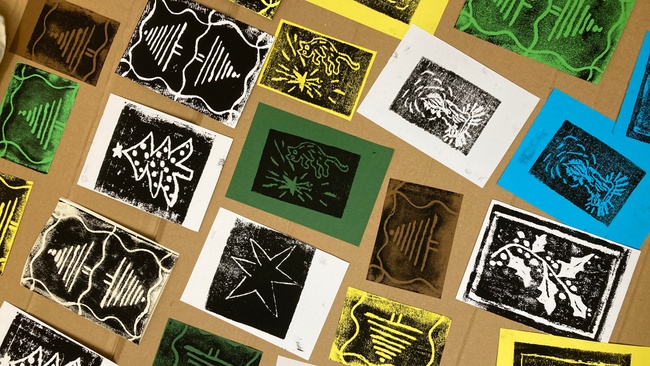 Offener Nachbarschaftstreff // Postkarten selber machen mit Drucktechnik