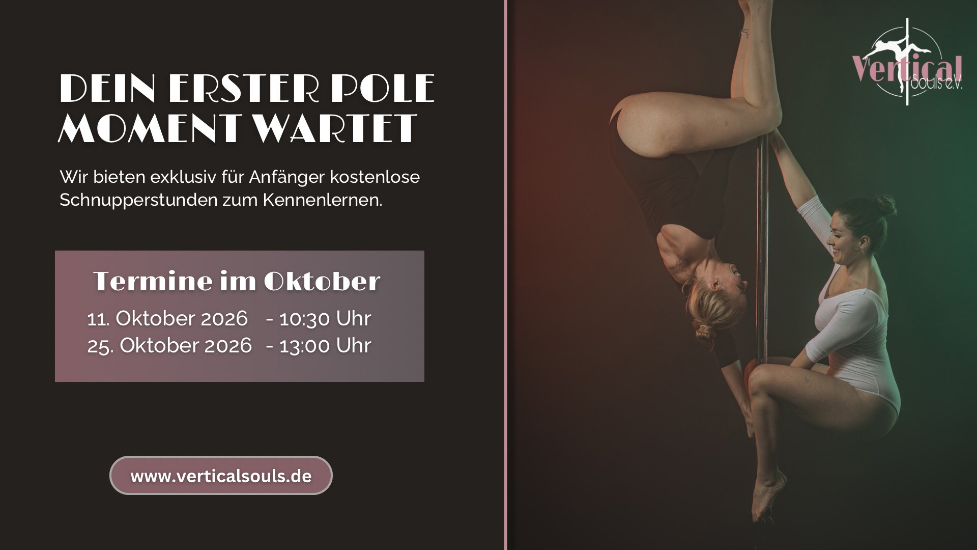 Pole fitness class for absolute beginners