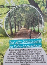 Kunst und Natur im Park Stammheimer Schlosspark Köln Pfingsten 24