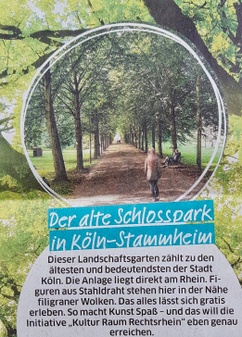 19. und 20.5. Pfingsten Kunst und Natur erleben im Stammheimer Schlosspark Köln