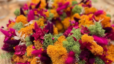 Adventskranz mit Trockenblumen