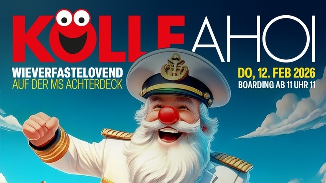 KÖLLE AHOI - Wieverfastelovend an Bord der MS Achterdeck!