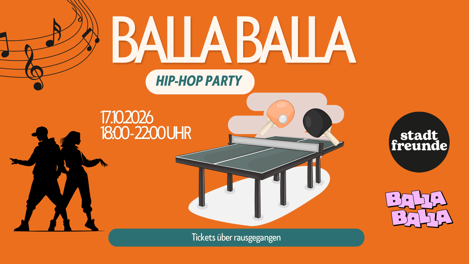 Hip-Hop Party im Balla-Balla mit Stadtfreunde