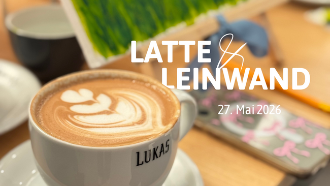 Latte und Leinwand