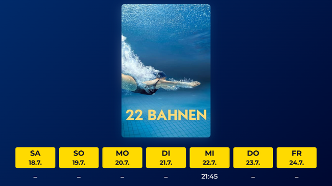 22 Bahnen