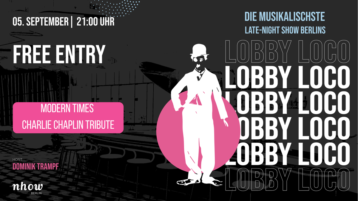 flyer von Charlie Chaplin mit allen Infos des Abends