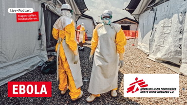 Live-Podcast: Ebola: Vertrauen baut man nicht auf wie ein Zelt - moderiert von Anna Dushime